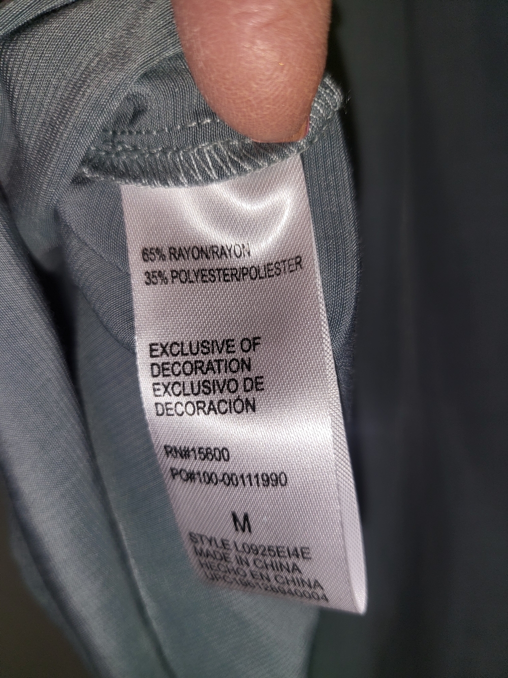 Wit & Wisdom Dusty Teal Lace-Trim ButtonUp Blouse Sz Medium Nwt New Dusty Slate - Picture 11 of 14